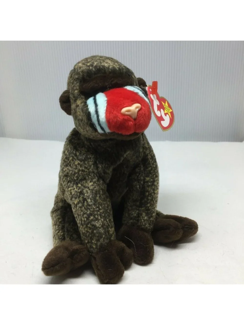 Ty Beanie Baby Cheeks Baboon Plush Stuffed Animal Toy Retired Tag May 18 1999